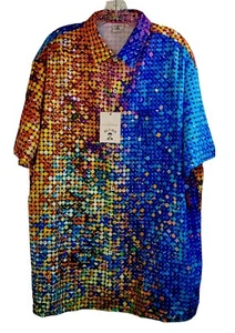 Aloha Innovation Art Men’s Multicolor Bubble Hawaiian Button Down Shirt, 2XL NWT - Picture 1 of 15