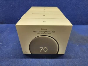 Google Nest Learning Thermostat (4th gen) W/ Sensor (2nd gen) FACTORY SEALED - Picture 1 of 2