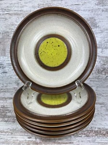 6 Nice Denby England Potter's Wheel Gold 8” Salad Plates - Picture 1 of 6