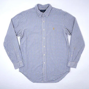 Polo Ralph Lauren Classic Mens Medium Tattersall Long Sleeve Button Down Shirt - Picture 1 of 8