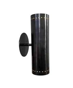 2-Light Cylinder Shades Handmade Vintage Wall Mid Century Modern Raw Brass Sputn - Picture 1 of 6
