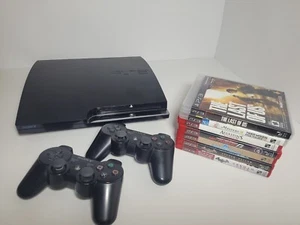 Sony PlayStation 3 Slim 160GB CECH-2501A PS3 Console Bundle - 7 Games - Picture 1 of 15