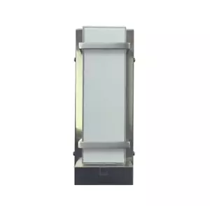 Mediterraneo Modica Brushed Nickel 1-Ligth Integrated LED Large Outdoor Wall La - Picture 1 of 3