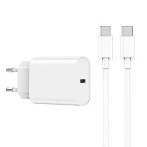 WIWU chargeur mural Wi-U001 PD 20W 1x USB-C blanc + câble USB-C - USB-C - Photo 1 sur 5