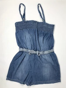 D-Signed Disney Girls Size Medium Blue Romper 100% Cotton - Picture 1 of 4