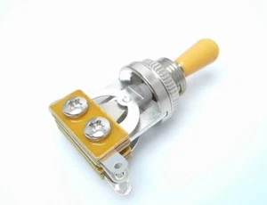 True Custom Shop® SHORT STRAIGHT 3-Way Toggle Switch with Amber Tip for Gibson - Picture 1 of 3