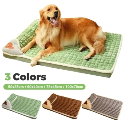 Alfombra de cama lavable para perros de lujo suave felpa grande almohadilla para perros colchón para dormir Foto 1 de 4