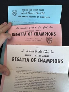 Vintage 1963 REGATTA OF CHAMPIONS Boat Racing Brochure/Registration/Mailer - Picture 1 of 3
