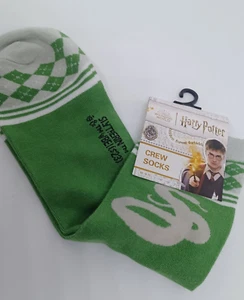 Nuevo Mundo Mágico Harry Potter Slytherin Crew Calcetines Mujer 9 11 Verde Argyle - Imagen 1 de 4