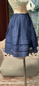 Karen Walker 8 Sublime Shrine Skirt Navy Organza RRP$410 Timelessly Stylish - Picture 1 of 12