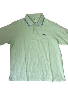 Tommy Bahama Supima Cotton Poloshirt Grün Blau Herren Large Kurzarm - Bild 1 von 6