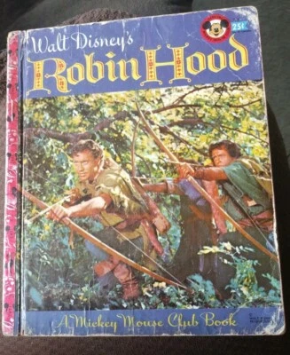 Libro Robin Hood A Mickey Mouse Club 📚 1955 DE COLECCIÓN WALT DISNEY LÁMINA ROJA Usado Foto 1 de 4