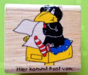 Raven The Little Rascal Rubber Stamp Bird Mailbox Kids Movie German Film Cartoon - Picture 1 of 4