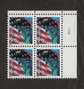 2005 Flag & Liberty Sc 3965 forever rate MNH plate block Scarce issue! - Picture 1 of 1