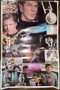 STAR TREK COLLAGE Poster 1976, #3382 Dargis Assoc., 23" by 35", Fair Condition - Imagen 1 de 13