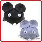 CUTE KIDS CHILDRENS MOUSE RAT HAT CAP-DRESS UP-COSTUME-PARTY-COSPLAY-BLACK GREY