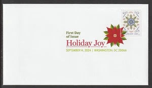 US 5944 Holiday Joy Blue Flower DCP FDC 2024 - Picture 1 of 1