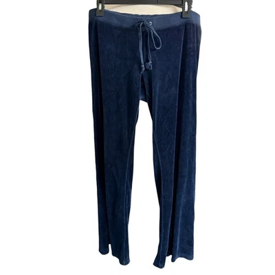 De Colección Y2K Juicy Couture Pantalones de Sudadera Terciopelo Terciopelo Azul Marino Grande Retro  Foto 1 de 4