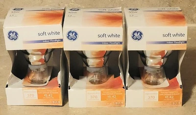 3 GE 45W Soft White Indoor Floodlight Bulbs Directional BR30 370 Lumens Three  - Image 1 of 4