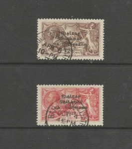 IRLAND SG 17 & 19 der 1922 Dollard 2/6d & 2/6d & 5/- Seepferdchen sehr schön gebraucht - Bild 1 von 2