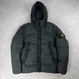Stone Island Crinkle Reps Down Puffer Jacket Medium Coat Black 5495 - Picture 1 of 6