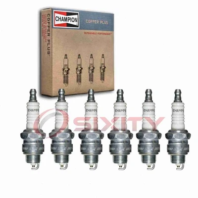 Velas de ignição Champion Copper Plus 6 peças para 1960 GMC Truck 5.0L V6 ignição qt - Imagem 1 de 4