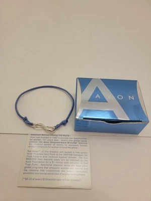 Avon Empowerment Bracelet Blue Stretch Cord In Original Box - Image 1 of 4