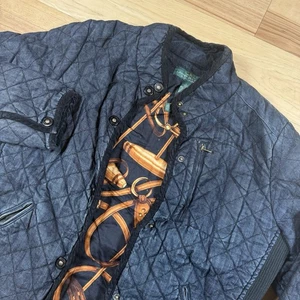 Chaqueta de Jean LRL Lauren Jeans Co. Para Mujer Grande Forrada Ecuestre Denim Acolchada - Imagen 1 de 11