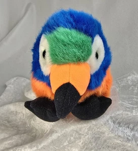 VIntage 1998 Puffkins Swibco SQUAWK Tropical Parrot Beanie Plush Style 6687 - Picture 1 of 5