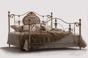 Luxus Betten Metallbett Modell Chateau mit Polster B 180cm Collection Rita Sibbe - Bild 1 von 1