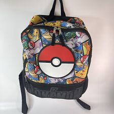 Pokemon Backpack  w/ Poke Ball front _ black all over print _ VGC!