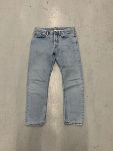 Acne Studios Slim Tapered Jeans 30 27 Light Wash Denim Made In Italy B00217 - Picture 1 of 8