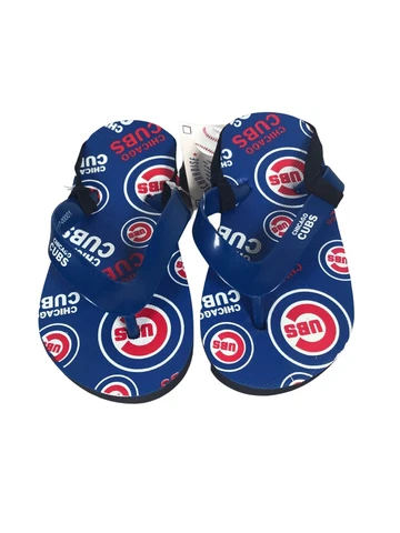 Chicago Cubs Youth Flip Flops  -  Youth Size Large 9-10 Cover