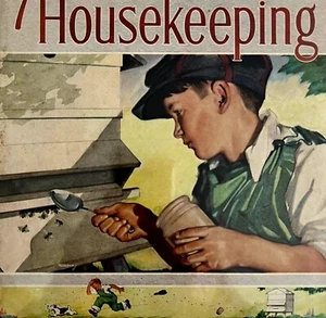 Bee Keeping Good Housekeeping Cover 1938 Lithograph Art Beehive DWCC11 - Picture 1 of 2