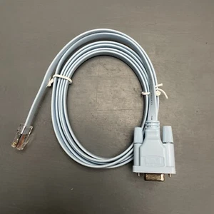 DB9 Serial RS232 Port to RJ45 Cat5 Cat6 Ethernet Adapter LAN Console Cable 9Pin - Picture 1 of 6