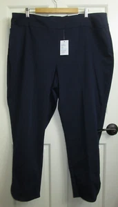 Pantalones al tobillo Croft & Barrow azul marino para mujer talla 22W 43x27 elásticos 5-33322 nuevos con etiquetas - Imagen 1 de 9