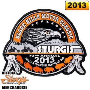 EAGLE FEATHER 2013 STURGIS RALLY BIKER 4 INCH RALLY  PATCH - Picture 1 of 1