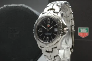 Reloj de cuarzo para hombre casi como nuevo en caja tag heuer link wt1110 ba0550 fecha esfera negra - Imagen 1 de 11