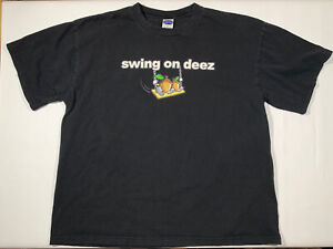 Cygnus Sportswear Vintage T-shirt - Swing on Deez Nuts - 90s Y2K - XXL