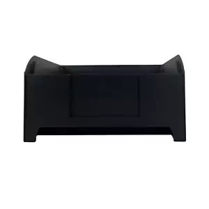 Large Stackable Plastic Material Storage Bin, Black - Picture 1 of 9