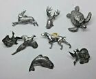Wildlife Pewter Pins By A.R. Brown. Collezione Spille Animali In Peltro Inglesi