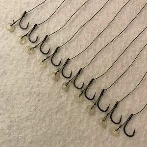 10 x GANCI CON FASCIA ESCA TAGLIE 12-20 FLYNSCOTSMAN ATTACCO PESCA CARPA GROSSOLANA - Foto 1 di 5