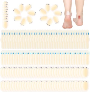 100 Pcs Blister Bandages Hydrocolloid Blister Pads for Heel Waterproof Adhesive - Picture 1 of 12
