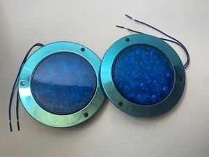 LED Lights Blue-4 • DC10-30V • Set Of 2 - Picture 1 of 2