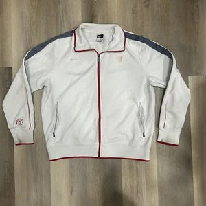 Nike Manchester United Jacke Erwachsene XL weiß rot Reißverschluss Track Training Fußball Herren - Bild 1 von 10