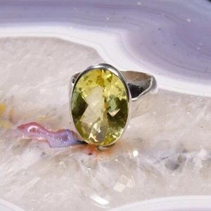 Anillo de citrino, plata 925, anillo de piedras preciosas (22607), anillo de piedras preciosas, facetado - Imagen 1 de 1
