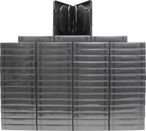 (60)Black 10 Ten Disc Capacity DVD Boxes Cases Multi Box Set 33MM 1.3" DV10R33BK - Picture 1 of 4