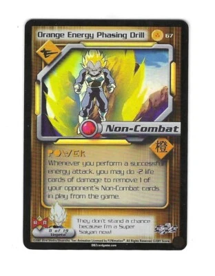 Dragon Ball Z CCG Foil Orange Energy Phasing Drill 67 TCG Android Saga Unlimited - Image 1 of 2