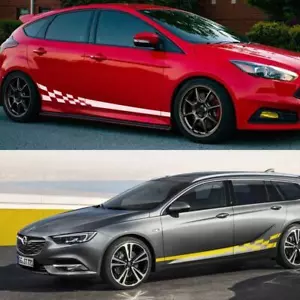 2x 220x25cm Car Side Body Graphics Decor Sticker Door Racing Stripe Vinyl Decals - Bild 1 von 36