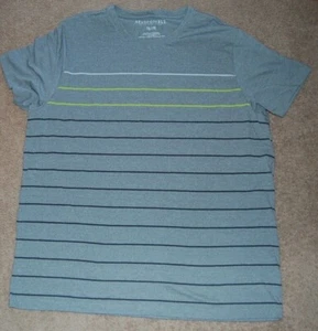 Aeropostale Mens Gray Striped Short Sleeve Crew Neck T-Shirt Size XXL NWOT  - Picture 1 of 1
